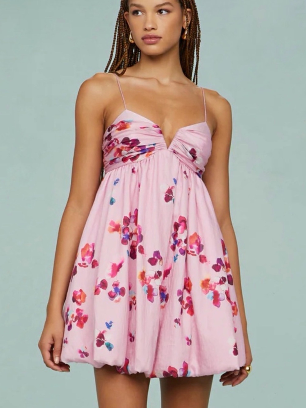 AMUR Kimberly Mini Dress Pink Floral Size 6
